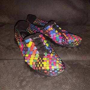 Skechers Women's Rainbow Woven Slip-On Sneakers